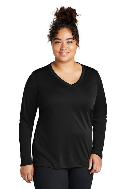 Ladies Long Sleeve V-Neck T-shirt