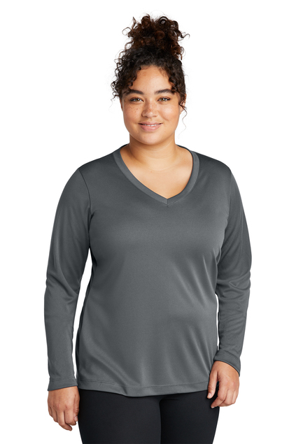 Ladies Long Sleeve V-Neck T-shirt