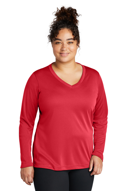 Ladies Long Sleeve V-Neck T-shirt