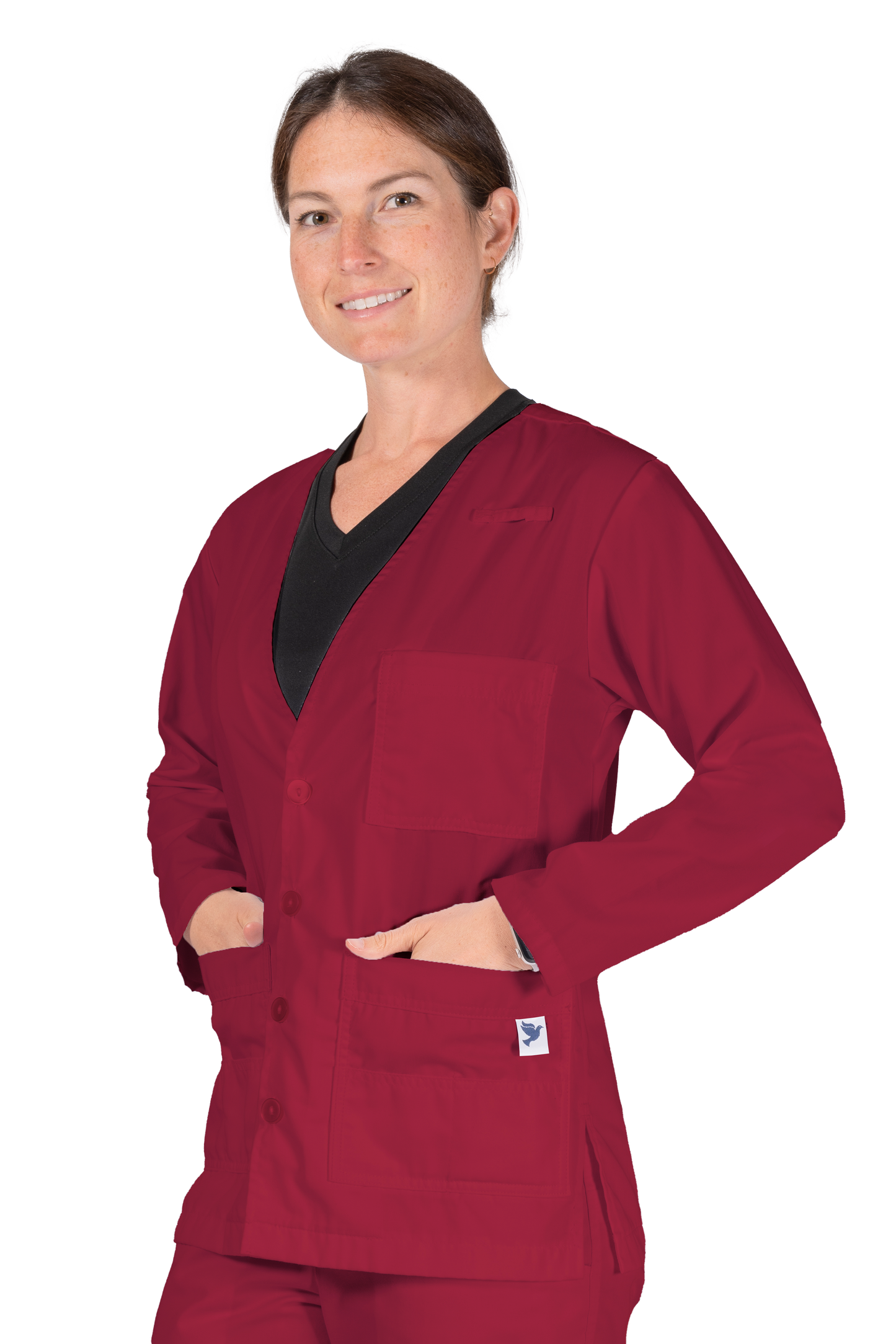 Cuffless V-Neck Flex Cardigan - Compton College