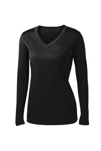 Ladies Long Sleeve V-Neck T-shirt - Temple University