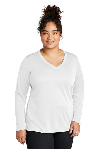 Ladies Long Sleeve V-Neck T-shirt - SFCC LVN