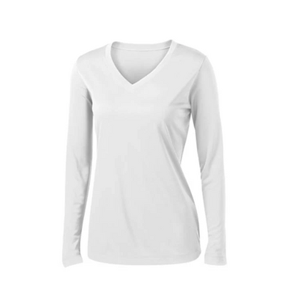 Ladies Long Sleeve V-Neck T-shirt - SFCC LVN